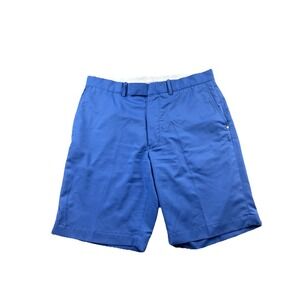 RLX Ralph Lauren Classic Fit Shorts Blue Chino Golf Performance Flat Front 34